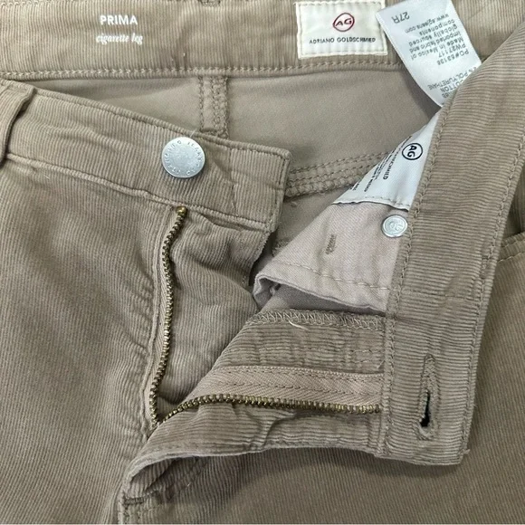 AG Adriano Goldschmied Prima Cigarette Cut Jeans In Envy Stretch Corduroy 27R - Picture 10 of 12
